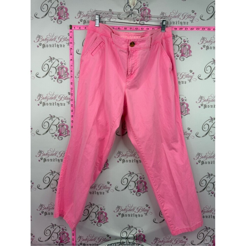 Old Navy pants neon bright bubblegum candy Pink High-Rise Straight Pants
